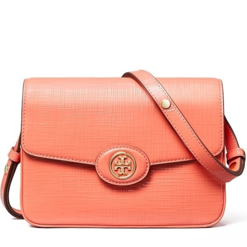 Tory Burch Robinson Crosshatched Convertible Shoulder Bag